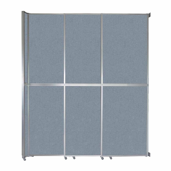 Versare Operable Wall Sliding Room Divider 9'9" x 12'3" Powder Blue